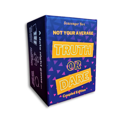 not your average truth or dare couple's edition game front of box