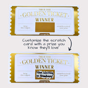 golden ticket scratch card gift reveal