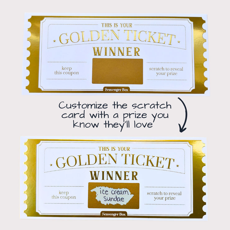 golden ticket scratch off prize reveal